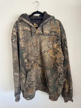 Carhartt Realtree Xtra® Camo Hooded Zip-Front Sweatshirt Size 2XL